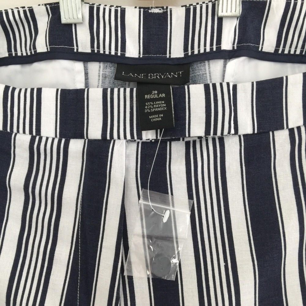 Lane Bryant Lena Fit Striped Stretch Linen Pants - Picture 4 of 4